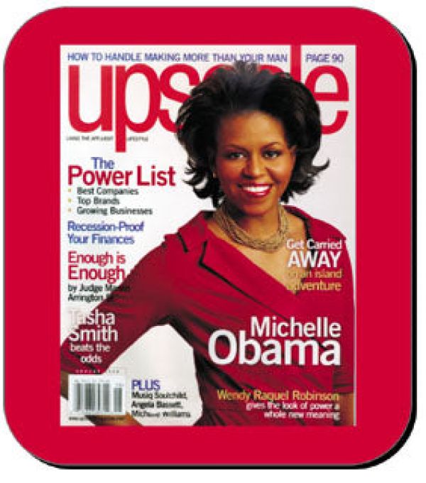 Michelle Obama Upscale Black Art Mousepad